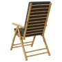 Sillas de jardín plegables reclinables con cojines 2 uds bambú by vidaXL, Garden chairs - Ref: Foro24-365876, Price: 182,33 €...