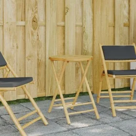 Mesa plegable de jardín de bambú Ø55x75 cm by vidaXL, Garden tables - Ref: Foro24-365881, Price: 67,84 €, Discount: %