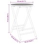 Mesa plegable de jardín de bambú Ø55x75 cm by vidaXL, Garden tables - Ref: Foro24-365881, Price: 63,84 €, Discount: %