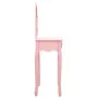 Dressing table and stool paulownia wood and pink MDF 65x36x128 cm by vidaXL, Bedroom Dressers - Ref: Foro24-289335, Price: 97...