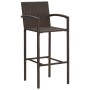 Mesa y taburetes de jardín 5 pzas madera acacia ratán PE marrón by vidaXL, Garden sets - Ref: Foro24-3295288, Price: 422,77 €...