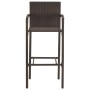 Mesa y taburetes de jardín 5 pzas madera acacia ratán PE marrón by vidaXL, Garden sets - Ref: Foro24-3295288, Price: 422,77 €...