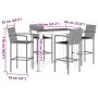 Gartentisch und 5-teilige Gartenhocker aus Akazienholz und braunem PE-Rattan von vidaXL, Gartensets - Ref: Foro24-3295288, Pr...