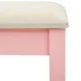 Dressing table and stool paulownia wood and pink MDF 65x36x128 cm by vidaXL, Bedroom Dressers - Ref: Foro24-289335, Price: 97...