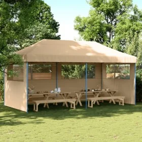 Tienda de fiesta plegable Pop-Up con 3 paredes laterales beige by vidaXL, Tents and gazebos - Ref: Foro24-4004943, Price: 197...