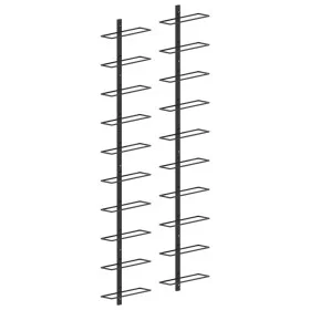 Botelleros de pared para 20 botellas 2 unidades metal negro de vidaXL, Botelleros - Ref: Foro24-289567, Precio: 76,11 €, Desc...