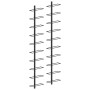 Wall wine racks for 20 bottles 2 units black metal by vidaXL, Wine racks - Ref: Foro24-289567, Price: 74,35 €, Discount: %