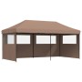 Tienda de fiesta plegable Pop-Up con 3 paredes laterales marrón by vidaXL, Tents and gazebos - Ref: Foro24-4004948, Price: 20...