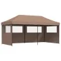 Tienda de fiesta plegable Pop-Up con 3 paredes laterales marrón by vidaXL, Tents and gazebos - Ref: Foro24-4004948, Price: 20...