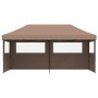 Tienda de fiesta plegable Pop-Up con 3 paredes laterales marrón by vidaXL, Tents and gazebos - Ref: Foro24-4004948, Price: 20...