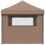 Faltbares Pop-Up-Partyzelt mit 3 braunen Seitenwänden. von vidaXL, Zelte und Pavillons - Ref: Foro24-4004948, Preis: 202,08 €...