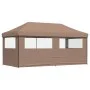 Faltbares Pop-Up-Partyzelt mit 3 braunen Seitenwänden. von vidaXL, Zelte und Pavillons - Ref: Foro24-4004948, Preis: 202,08 €...