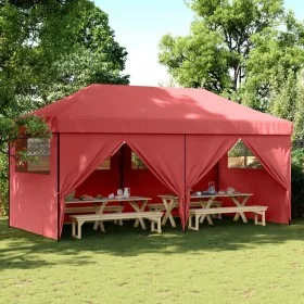 Faltbares Pop-Up-Partyzelt mit 4 burgunderfarbenen Seitenwänden. von vidaXL, Zelte und Pavillons - Ref: Foro24-4004955, Preis...