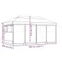 Tienda de fiesta plegable Pop-Up 4 paredes laterales burdeos by vidaXL, Tents and gazebos - Ref: Foro24-4004955, Price: 256,3...