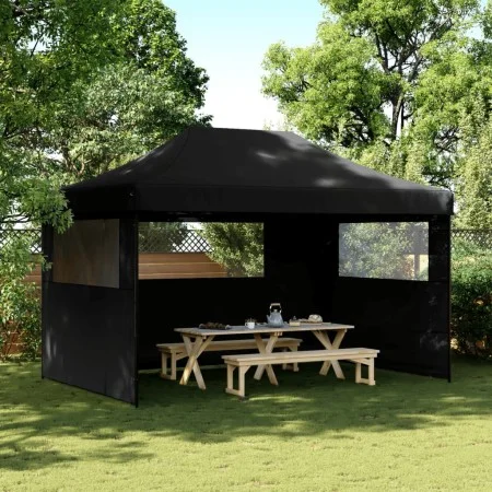 Tienda de fiesta plegable Pop-Up con 3 paredes laterales negra by vidaXL, Tents and gazebos - Ref: Foro24-4004974, Price: 172...