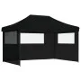 Tienda de fiesta plegable Pop-Up con 3 paredes laterales negra by vidaXL, Tents and gazebos - Ref: Foro24-4004974, Price: 172...