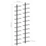 Wall wine racks for 20 bottles 2 units black metal by vidaXL, Wine racks - Ref: Foro24-289567, Price: 76,11 €, Discount: %