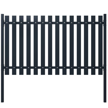 Anthrazit pulverbeschichtetes Stahlzaunelement 174,5 x 100 cm von vidaXL, Zaunpaneele - Ref: Foro24-146471, Preis: 181,05 €, ...