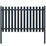 Anthrazit pulverbeschichtetes Stahlzaunelement 174,5 x 100 cm von vidaXL, Zaunpaneele - Ref: Foro24-146471, Preis: 181,05 €, ...