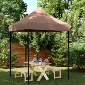 Faltbares Pop-Up-Partyzelt in Braun, 200x200x306 cm. von vidaXL, Zelte und Pavillons - Ref: Foro24-4004988, Preis: 93,29 €, R...