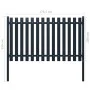 Anthracite powder coated steel fence panel 174.5x100 cm by vidaXL, fence panels - Ref: Foro24-146471, Price: 177,29 €, Discou...