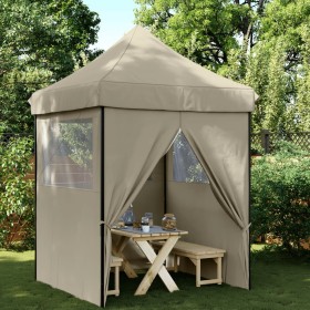 Faltbares Pop-Up-Partyzelt mit 4 taupefarbenen Seitenwänden. von vidaXL, Zelte und Pavillons - Ref: Foro24-4005002, Preis: 14...