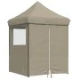 Faltbares Pop-Up-Partyzelt mit 4 taupefarbenen Seitenwänden. von vidaXL, Zelte und Pavillons - Ref: Foro24-4005002, Preis: 14...