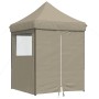 Tienda de fiesta plegable Pop-Up con 4 paredes laterales taupe by vidaXL, Tents and gazebos - Ref: Foro24-4005002, Price: 145...