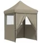 Faltbares Pop-Up-Partyzelt mit 4 taupefarbenen Seitenwänden. von vidaXL, Zelte und Pavillons - Ref: Foro24-4005002, Preis: 14...