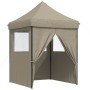 Tienda de fiesta plegable Pop-Up con 4 paredes laterales taupe by vidaXL, Tents and gazebos - Ref: Foro24-4005002, Price: 145...