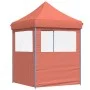 Faltbare Pop-Up-Partyzelt mit 2 Seitenwänden in Terrakotta-Farbe. von vidaXL, Zelte und Pavillons - Ref: Foro24-4004997, Prei...