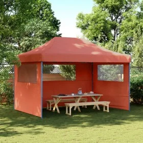 Faltbare Pop-Up-Partyzelt mit 3 Seitenwänden in Terrakotta-Farbe. von vidaXL, Zelte und Pavillons - Ref: Foro24-4005021, Prei...