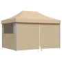 Tienda de fiesta plegable Pop-Up con 4 paredes laterales beige by vidaXL, Tents and gazebos - Ref: Foro24-4005023, Price: 168...