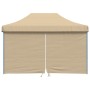 Tienda de fiesta plegable Pop-Up con 4 paredes laterales beige by vidaXL, Tents and gazebos - Ref: Foro24-4005023, Price: 167...