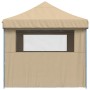 Tienda de fiesta plegable Pop-Up con 4 paredes laterales beige by vidaXL, Tents and gazebos - Ref: Foro24-4005023, Price: 167...