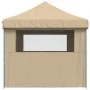 Tienda de fiesta plegable Pop-Up con 4 paredes laterales beige by vidaXL, Tents and gazebos - Ref: Foro24-4005023, Price: 168...