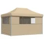 Tienda de fiesta plegable Pop-Up con 4 paredes laterales beige by vidaXL, Tents and gazebos - Ref: Foro24-4005023, Price: 168...
