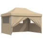 Tienda de fiesta plegable Pop-Up con 4 paredes laterales beige by vidaXL, Tents and gazebos - Ref: Foro24-4005023, Price: 167...