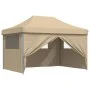 Tienda de fiesta plegable Pop-Up con 4 paredes laterales beige by vidaXL, Tents and gazebos - Ref: Foro24-4005023, Price: 168...