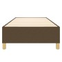 Estructura de cama sin colchón tela marrón oscuro 90x190 cm