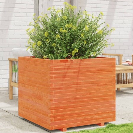 Jardinera madera maciza de pino marrón cera 80x80x72 cm by vidaXL, Pots and planters - Ref: Foro24-3282626, Price: 294,54 €, ...