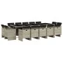 Set comedor jardín y cojines 15 pzas ratán sintético gris claro by vidaXL, Garden sets - Ref: Foro24-3277822, Price: 1,00 €, ...