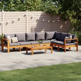 Set de sofás de jardín con cojines 5 pzas madera maciza acacia by vidaXL, Garden sets - Ref: Foro24-3214863, Price: 711,48 €,...