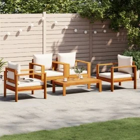 Set de sofás de jardín con cojines 5 pzas madera maciza acacia by vidaXL, Garden sets - Ref: Foro24-3214842, Price: 568,52 €,...