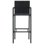 Mesa y taburetes de jardín 5 pzas madera acacia ratán PE negro by vidaXL, Garden sets - Ref: Foro24-3295276, Price: 364,42 €,...