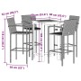 Mesa y taburetes de jardín 5 pzas madera acacia ratán PE negro by vidaXL, Garden sets - Ref: Foro24-3295276, Price: 364,42 €,...