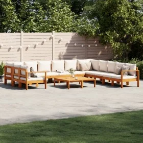 Set de sofás de jardín con cojines 9 pzas madera maciza acacia by vidaXL, Garden sets - Ref: Foro24-3214856, Price: 1,00 €, D...