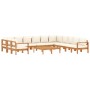 Set de sofás de jardín con cojines 9 pzas madera maciza acacia by vidaXL, Garden sets - Ref: Foro24-3214856, Price: 1,00 €, D...