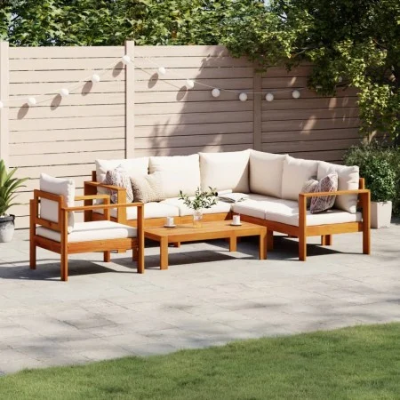 Set de sofás de jardín con cojines 5 pzas madera maciza acacia von vidaXL, Gartensets - Ref: Foro24-3214849, Preis: 623,66 €,...