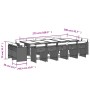 Set comedor de jardín y cojines 15 pzas ratán sintético marrón by vidaXL, Garden sets - Ref: Foro24-3277820, Price: 1,00 €, D...